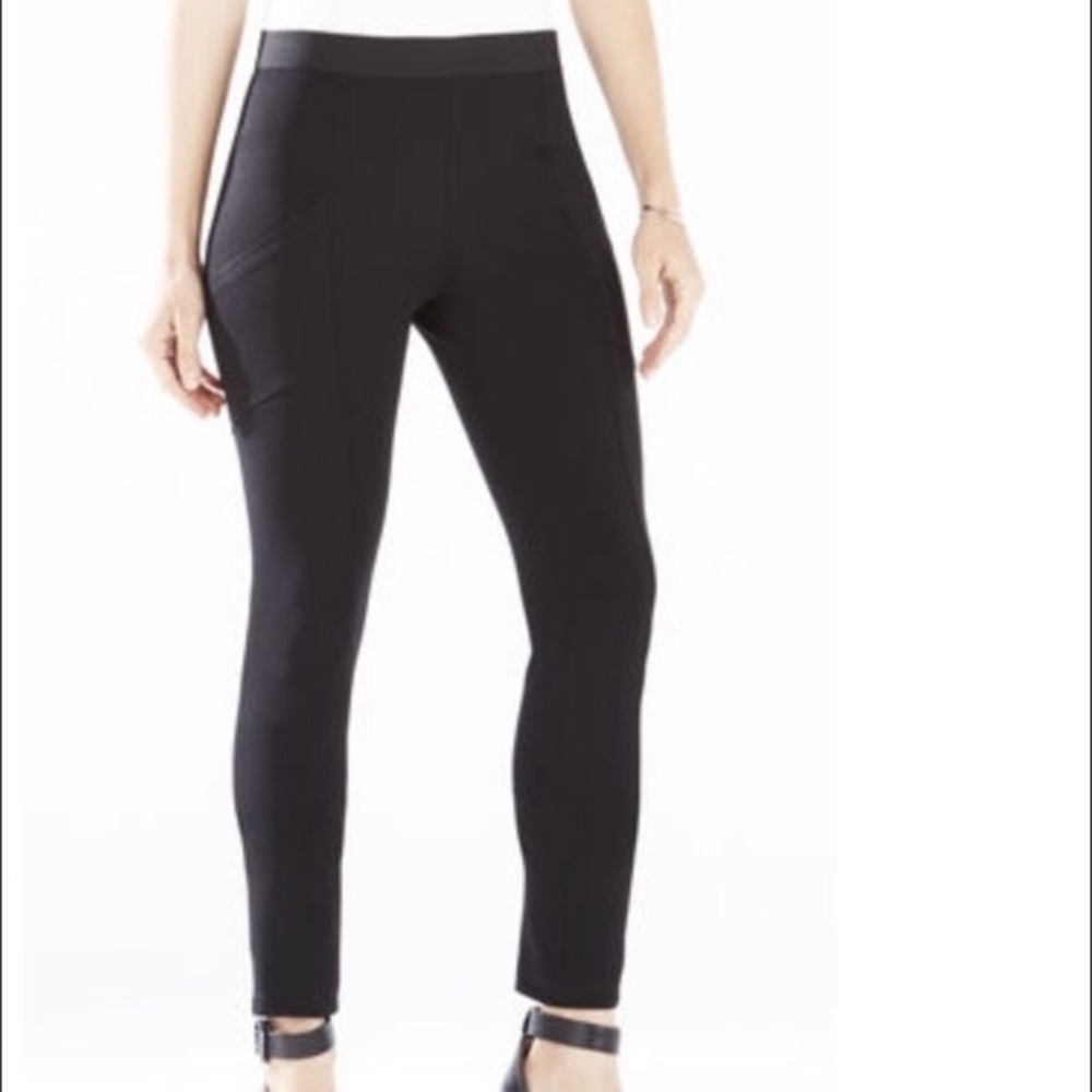 BCBG MAXAZRIA LEGGINS, BLACK, XXS